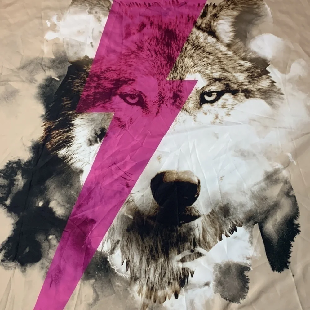 Deny Designs Bowie wolf shower curtain